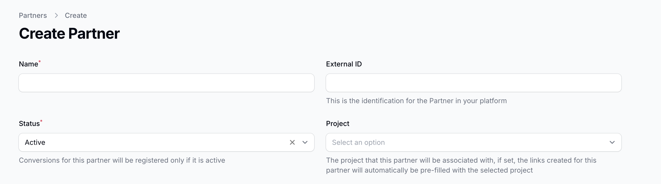 Create Partner